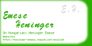 emese heninger business card